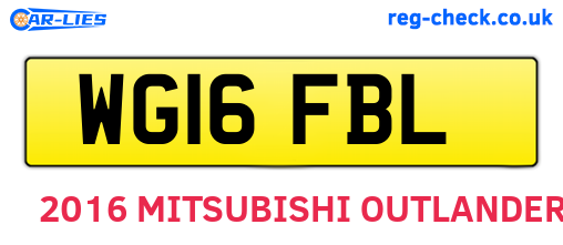 WG16FBL are the vehicle registration plates.