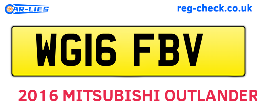 WG16FBV are the vehicle registration plates.