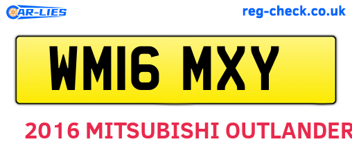 WM16MXY are the vehicle registration plates.