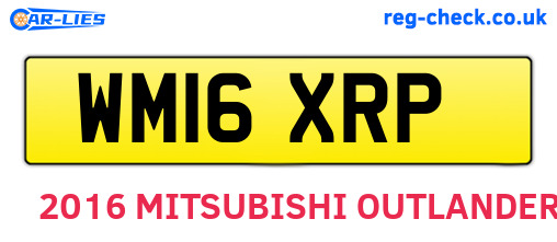 WM16XRP are the vehicle registration plates.
