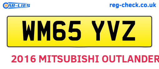 WM65YVZ are the vehicle registration plates.