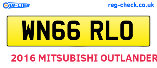 WN66RLO are the vehicle registration plates.