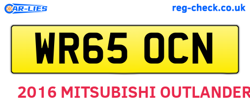 WR65OCN are the vehicle registration plates.