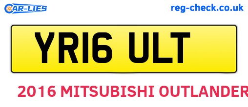 YR16ULT are the vehicle registration plates.
