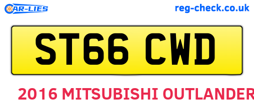 ST66CWD are the vehicle registration plates.