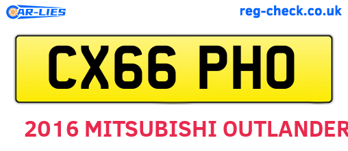 CX66PHO are the vehicle registration plates.
