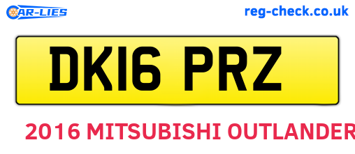 DK16PRZ are the vehicle registration plates.