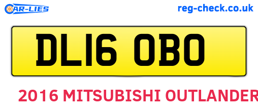 DL16OBO are the vehicle registration plates.