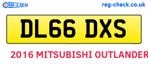 DL66DXS are the vehicle registration plates.