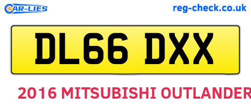 DL66DXX are the vehicle registration plates.