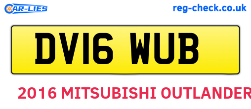 DV16WUB are the vehicle registration plates.