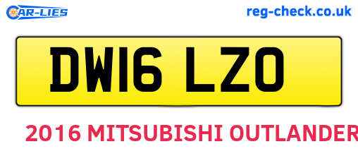 DW16LZO are the vehicle registration plates.
