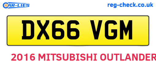 DX66VGM are the vehicle registration plates.