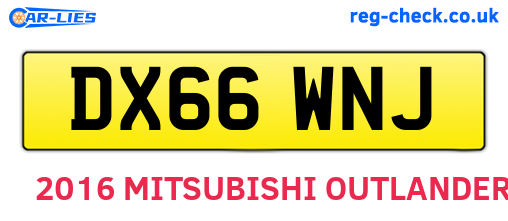 DX66WNJ are the vehicle registration plates.