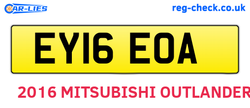 EY16EOA are the vehicle registration plates.