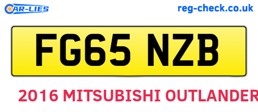 FG65NZB are the vehicle registration plates.