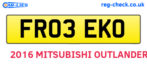 FR03EKO are the vehicle registration plates.