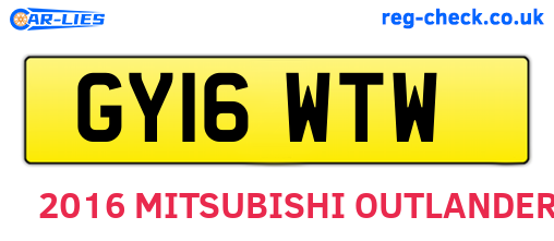 GY16WTW are the vehicle registration plates.