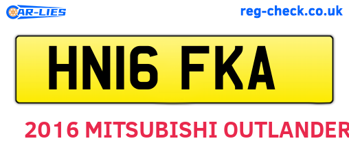HN16FKA are the vehicle registration plates.