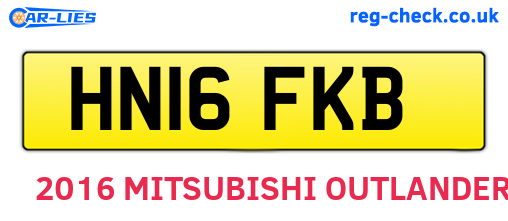 HN16FKB are the vehicle registration plates.