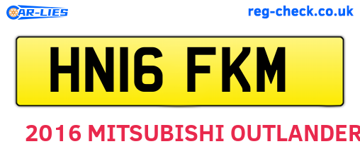 HN16FKM are the vehicle registration plates.