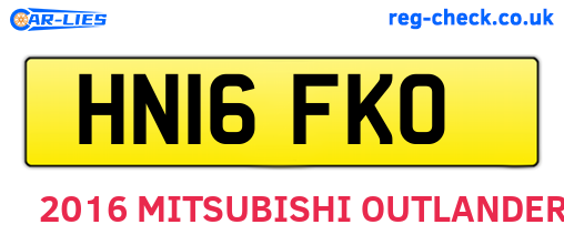 HN16FKO are the vehicle registration plates.