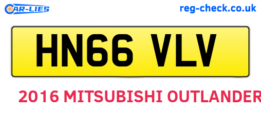 HN66VLV are the vehicle registration plates.
