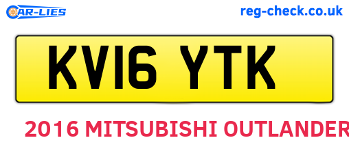 KV16YTK are the vehicle registration plates.