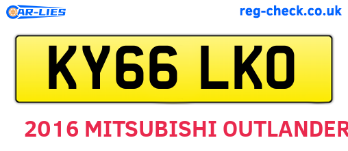 KY66LKO are the vehicle registration plates.