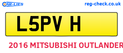 L5PVH are the vehicle registration plates.