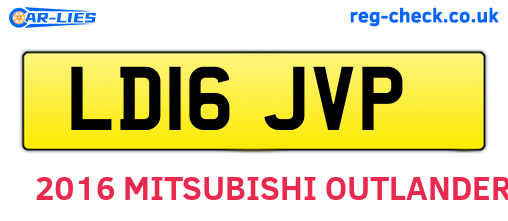 LD16JVP are the vehicle registration plates.