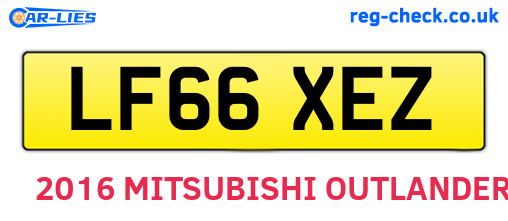 LF66XEZ are the vehicle registration plates.