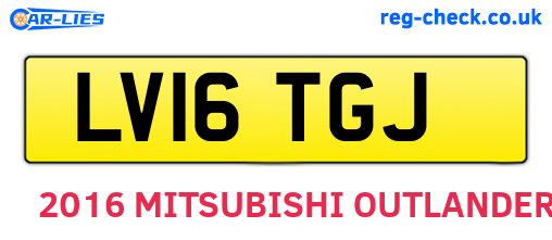 LV16TGJ are the vehicle registration plates.