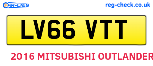 LV66VTT are the vehicle registration plates.