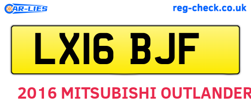 LX16BJF are the vehicle registration plates.