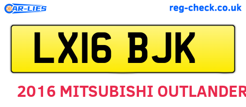 LX16BJK are the vehicle registration plates.
