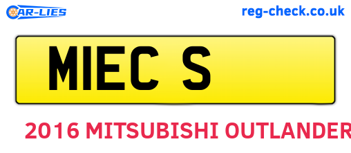 M1ECS are the vehicle registration plates.