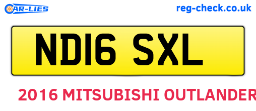 ND16SXL are the vehicle registration plates.