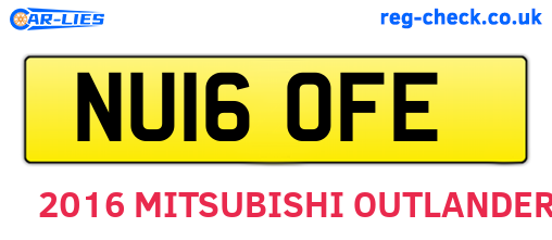 NU16OFE are the vehicle registration plates.