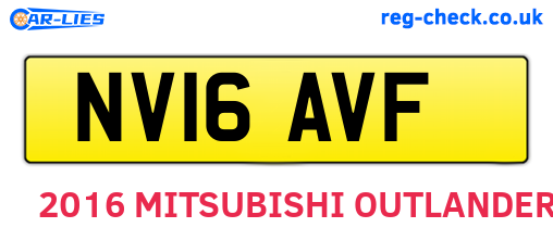 NV16AVF are the vehicle registration plates.