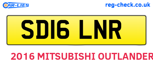 SD16LNR are the vehicle registration plates.