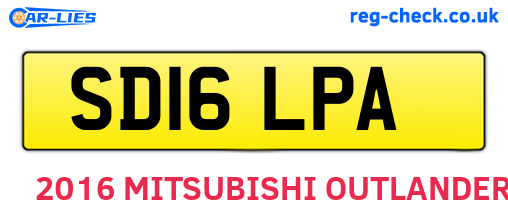 SD16LPA are the vehicle registration plates.