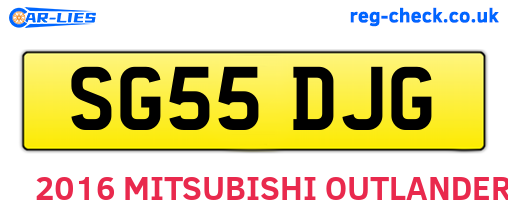SG55DJG are the vehicle registration plates.