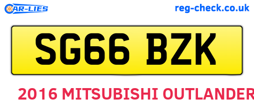 SG66BZK are the vehicle registration plates.