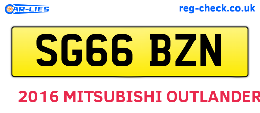 SG66BZN are the vehicle registration plates.