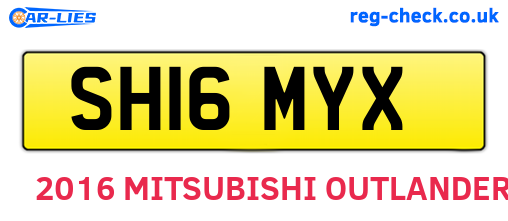 SH16MYX are the vehicle registration plates.