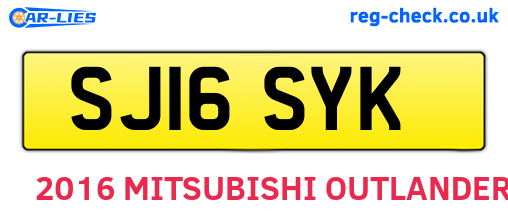SJ16SYK are the vehicle registration plates.