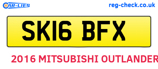 SK16BFX are the vehicle registration plates.