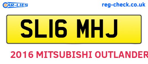SL16MHJ are the vehicle registration plates.