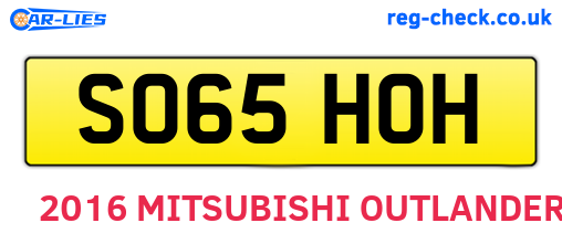 SO65HOH are the vehicle registration plates.